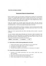 English Worksheet: test
