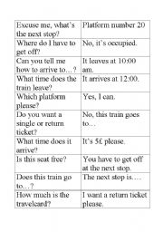 English Worksheet: At the train station