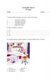 English worksheet: Quick test
