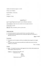 English Worksheet: lesson plan