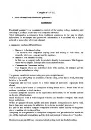 English Worksheet: e-commerce