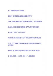 English Worksheet: Broken Telephone