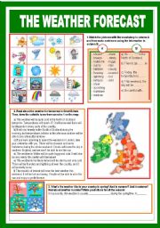 English Worksheet: The Weather forecast