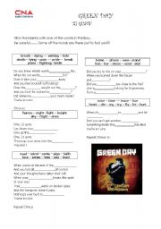 English Worksheet: Green Day 