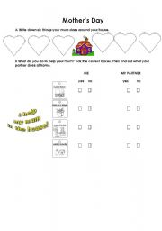 English Worksheet: Mothers Day