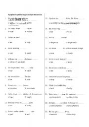 English worksheet: adjectives / adverbs worksheet