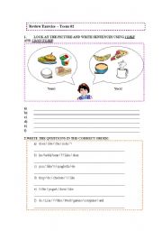 English worksheet: Review Exercise - 