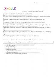 English Worksheet: SHOULD