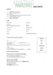 English worksheet: Amazing_Song