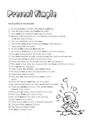 English Worksheet: present simple