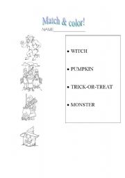 English worksheet: Helloween