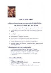 English Worksheet: Song: Thriller ( by Michael Jackson)