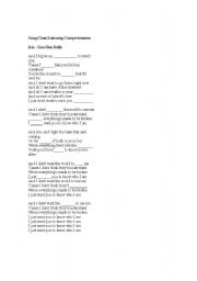 English Worksheet: Song: Iris - Goo Goo Dolls