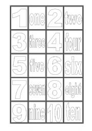 English worksheet: materials to memory game for pupils