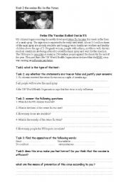 English Worksheet: swine flu