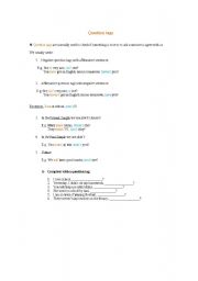 English worksheet: Question . Tags