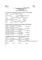 English worksheet: Spot on revision worksheet