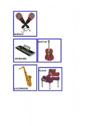 English worksheet: musical instruments 2!!!
