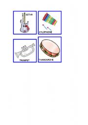 English worksheet: more and more musical instruments