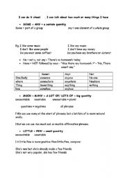 English worksheet: Quantifiers