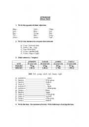 English Worksheet: Test for Children