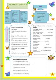 English Worksheet: Present Simple