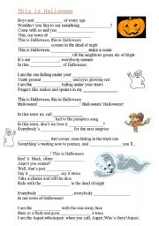 This is Halloween(song) - ESL worksheet by michaelarehakova1