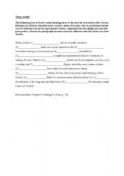 English Worksheet: Cutting for Stone tense review