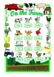 English Worksheet: ON THE FARM