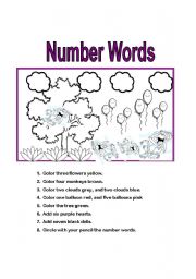 English worksheet: Numbers