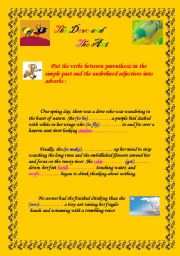 English worksheet: the dove and the ant