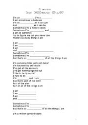 English worksheet: Describing song by Hilary Duff  