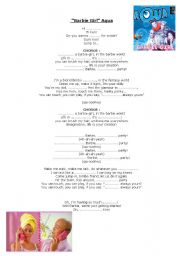 English Worksheet: Barbie Girl - Aqua 