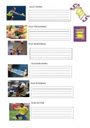 English Worksheet: SPORTS 