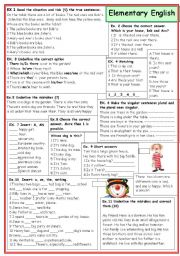 English Worksheet: Elementary English