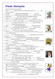 English Worksheet: Past Simple - Worksheet for Adult Learners