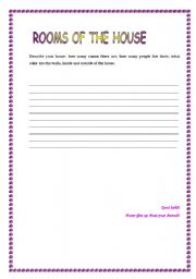 English worksheet: Rooms of the house