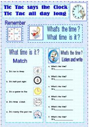 English Worksheet: The Time