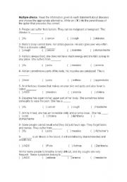 English Worksheet: illnesses