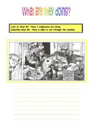 English Worksheet: Mr. Nosys Office