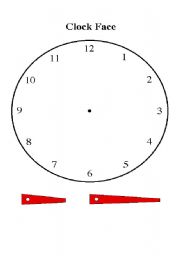 English Worksheet: Making a clock for the time