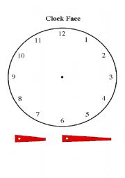 English worksheet: Making a clock for the time