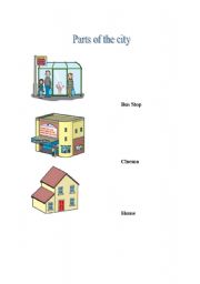 English worksheet: Parts of the city