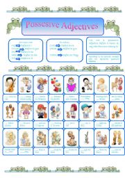 English Worksheet: POSSESSIVE ADJECTIVES