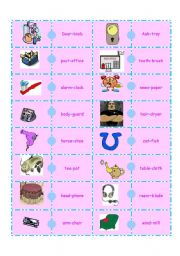 English Worksheet: Compound Noun Domino-1