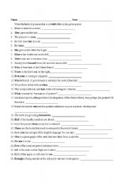 English worksheet: practice pronouns