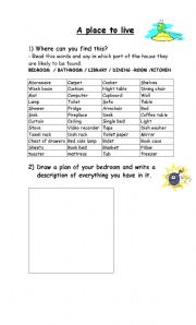 English worksheet: the house