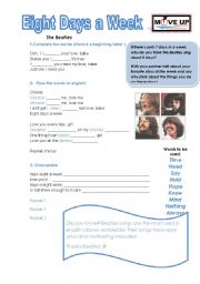 English Worksheet: Eight Days a week Beatles