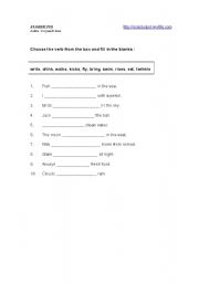 English worksheet: Choose correct verb 