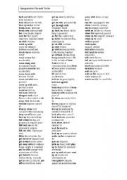 English Worksheet: inseparable phrasal verbs